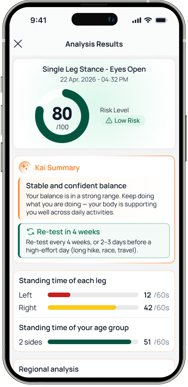 Kinis AI movement tracking on mobile